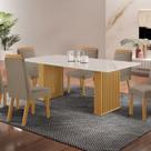 Conjunto Sala de Jantar Mesa Imperatriz 1,80x0,90 com 06 Cadeiras Catar Yescasa