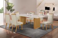 Conjunto Sala de Jantar Mesa Imperatriz 1,80x0,90 com 06 Cadeiras Catar Yescasa