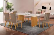 Conjunto Sala de Jantar Mesa Imperatriz 1,80x0,90 com 06 Cadeiras Florença Yescasa Marrom/Castanho/Capuccino/Off White Conjunto Sala de Jantar Mesa Imperatriz 1,80x0,90 com 06 Cadeiras Florença Yescasa Marrom/Castanho/Capuccino/Off White