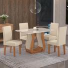 Conjunto Sala de Jantar Mesa Inovare 120x80cm Tampo Vidro/MDP com 4 Cadeiras Venus Móveis Conjunto Sala de Jantar Mesa Inovare 120x80cm Tampo Vidro/MDP com 4 Cadeiras Venus Móveis