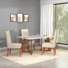 Conjunto Sala De Jantar Mesa Madeira Maciça 4 Cadeiras Califórnia