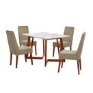 Conjunto Sala De Jantar Mesa Madeira Maciça 4 Cadeiras Califórnia