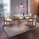 Conjunto Sala de Jantar Mesa Marialice Tampo Vidro/mdf com 4 Cadeiras Mônaco Espresso Móveis Conjunto Sala de Jantar Mesa Marialice Tampo Vidro/mdf com 4 Cadeiras Mônaco Espresso Móveis