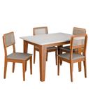 Conjunto Sala de Jantar Mesa Miami 1,20m 4 Cadeiras Santiago Dobuê