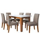 Conjunto Sala de Jantar Mesa Miami 1,60m 6 Cadeiras Trieste Dobuê Conjunto Sala de Jantar Mesa Miami 1,60m 6 Cadeiras Trieste Dobuê