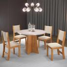 Conjunto Sala de Jantar Mesa Mirna 4 Cadeiras Sol Viero Conjunto Sala de Jantar Mesa Mirna 4 Cadeiras Sol Viero