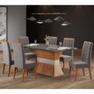 Conjunto Sala de Jantar Mesa Moby 6 Cadeiras Cristal Viero
