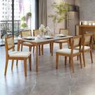 Conjunto Sala de Jantar Mesa Monalisa com 6 Cadeiras Rainha em Madeira Maciça Conjunto Sala de Jantar Mesa Monalisa com 6 Cadeiras Rainha em Madeira Maciça