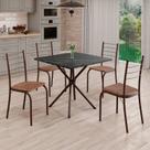 Conjunto Sala de Jantar Mesa Quadrada 70x70cm Tampo Madeira Mdp Indiana 4 Cadeiras Rio Conjunto Sala de Jantar Mesa Quadrada 70x70cm Tampo Madeira Mdp Indiana 4 Cadeiras Rio