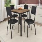 Conjunto Sala de Jantar Mesa Quadrada 90cm Tampo BP com 4 Cadeiras Adriana Conjunto Sala de Jantar Mesa Quadrada 90cm Tampo BP com 4 Cadeiras Adriana