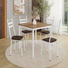 Conjunto Sala de Jantar Mesa Quadrada 90cm Tampo BP com 4 Cadeiras Adriana