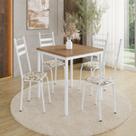 Conjunto Sala de Jantar Mesa Quadrada 90cm Tampo BP com 4 Cadeiras Adriana Conjunto Sala de Jantar Mesa Quadrada 90cm Tampo BP com 4 Cadeiras Adriana
