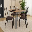 Conjunto Sala de Jantar Mesa Quadrada com Tampo BP com 4 Cadeiras Adriana Conjunto Sala de Jantar Mesa Quadrada com Tampo BP com 4 Cadeiras Adriana