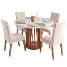 Conjunto Sala de Jantar Mesa Redonda 0,90m Veneza 4 Cadeiras Milano Viero