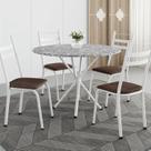 Conjunto sala de Jantar Mesa Redonda 80cm Tampo Granito com 4 Cadeiras Milla