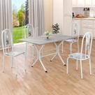 Conjunto Sala de Jantar Mesa Retangular 100x60cm Tampo Granito Topázio 4 Cadeiras Linda Yescasa Conjunto Sala de Jantar Mesa Retangular 100x60cm Tampo Granito Topázio 4 Cadeiras Linda Yescasa