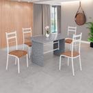 Conjunto Sala de Jantar Mesa Retangular 120x75cm Tampo Granito Ocre 4 Cadeiras Marselha Conjunto Sala de Jantar Mesa Retangular 120x75cm Tampo Granito Ocre 4 Cadeiras Marselha