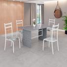 Conjunto Sala de Jantar Mesa Retangular 120x75cm Tampo Granito Ocre 4 Cadeiras Marselha Conjunto Sala de Jantar Mesa Retangular 120x75cm Tampo Granito Ocre 4 Cadeiras Marselha