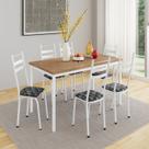 Conjunto Sala de Jantar Mesa Retangular Tampo BP com 6 Cadeiras Adriana