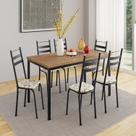 Conjunto Sala de Jantar Mesa Retangular Tampo BP com 6 Cadeiras Adriana Conjunto Sala de Jantar Mesa Retangular Tampo BP com 6 Cadeiras Adriana