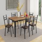 Conjunto Sala de Jantar Mesa Retangular Tampo BP com 6 Cadeiras Adriana Conjunto Sala de Jantar Mesa Retangular Tampo BP com 6 Cadeiras Adriana