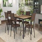 Conjunto Sala de Jantar Mesa Retangular Tampo BP com 6 Cadeiras Adriana Conjunto Sala de Jantar Mesa Retangular Tampo BP com 6 Cadeiras Adriana