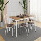 Conjunto Sala de Jantar Mesa Retangular Tampo BP com 6 Cadeiras Adriana