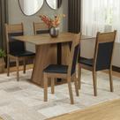 Conjunto Sala de Jantar Mesa Tampo de Madeira 4 Cadeiras Rustic Angel Madesa Conjunto Sala de Jantar Mesa Tampo de Madeira 4 Cadeiras Rustic Angel Madesa