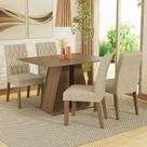 Conjunto Sala de Jantar Mesa Tampo de Madeira 4 Cadeiras Rustic/Imperial Gisele Madesa Conjunto Sala de Jantar Mesa Tampo de Madeira 4 Cadeiras Rustic/Imperial Gisele Madesa