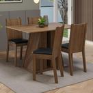 Conjunto Sala de Jantar Mesa Tampo de Madeira 4 Cadeiras Rustic Marilyn Madesa Conjunto Sala de Jantar Mesa Tampo de Madeira 4 Cadeiras Rustic Marilyn Madesa