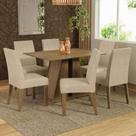 Conjunto Sala de Jantar Mesa Tampo de Madeira 6 Cadeiras Rustic Cheryl Madesa