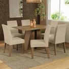 Conjunto Sala De Jantar Mesa Tampo De Madeira 6 Cadeiras Rustic/imperial Cheryl Madesa