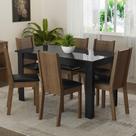 Conjunto Sala de Jantar Mesa Tampo de Vidro 6 Cadeiras Isla Madesa Conjunto Sala de Jantar Mesa Tampo de Vidro 6 Cadeiras Isla Madesa