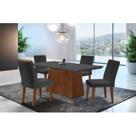 Conjunto Sala de Jantar Mesa Tampo em MDF 4 Cadeiras