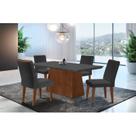 Conjunto Sala de Jantar Mesa Tampo em MDF 4 Cadeiras Conjunto Sala de Jantar Mesa Tampo em MDF 4 Cadeiras