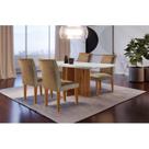 Conjunto Sala de Jantar Mesa Tampo em MDF 4 Cadeiras