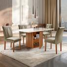 Conjunto Sala de Jantar Mesa Tampo Slim Plus Vidro 120x90cm com 4 Cadeiras Elis Yescasa Conjunto Sala de Jantar Mesa Tampo Slim Plus Vidro 120x90cm com 4 Cadeiras Elis Yescasa