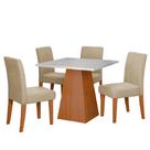 Conjunto Sala de Jantar Mesa Trento Quadrada 4 Cadeiras Trieste Dobuê Conjunto Sala de Jantar Mesa Trento Quadrada 4 Cadeiras Trieste Dobuê