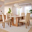 Conjunto Sala de Jantar Mesa Valentina 210cm 6 Cadeira Paola Cimol