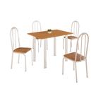 Conjunto Sala de Jantar Mila 4 Cad Ilhabela Branca c/ Jambo