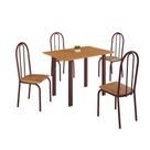 Conjunto Sala de Jantar Mila 4 Cad Ilhabela Marrom c/ Jambo
