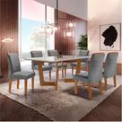 Conjunto Sala de Jantar Nápoles Tampo Vidro/mdf com 6 Cadeiras Luísa Smart Plus Conjunto Sala de Jantar Nápoles Tampo Vidro/mdf com 6 Cadeiras Luísa Smart Plus
