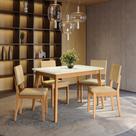 Conjunto Sala de Jantar Nara Kappesberg em Madeira Maciça com 4 Cadeiras Conjunto Sala de Jantar Nara Kappesberg em Madeira Maciça com 4 Cadeiras