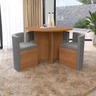 Conjunto Sala de Jantar Nira Kappesberg 4 Cadeiras Veludo Titanio Conjunto Sala de Jantar Nira Kappesberg 4 Cadeiras Veludo Titanio