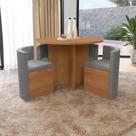 Conjunto Sala De Jantar Nira Kappesberg 4 Cadeiras Veludo Titanio Conjunto Sala De Jantar Nira Kappesberg 4 Cadeiras Veludo Titanio