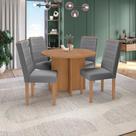 Conjunto Sala De Jantar Nira Kappesberg 4 Cadeiras Veludo Titanio Conjunto Sala De Jantar Nira Kappesberg 4 Cadeiras Veludo Titanio