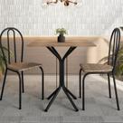 Conjunto Sala de Jantar para Cozinha Mesa Tampo BP Quadrada e 2 Cadeiras Juliete