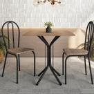 Conjunto Sala de Jantar para Cozinha Mesa Tampo BP Quadrada e 2 Cadeiras Juliete