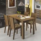 Conjunto Sala de Jantar Rosie Madesa Mesa Tampo de Madeira com 4 Cadeiras Conjunto Sala de Jantar Rosie Madesa Mesa Tampo de Madeira com 4 Cadeiras