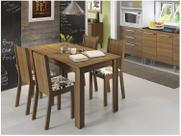 Conjunto Sala de Jantar Rosie Madesa Mesa Tampo de Madeira com 4 Cadeiras Conjunto Sala de Jantar Rosie Madesa Mesa Tampo de Madeira com 4 Cadeiras